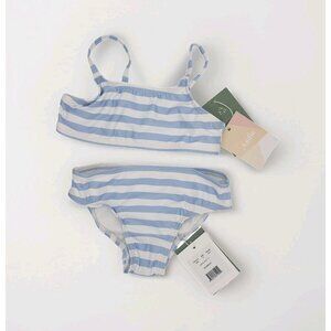 Andie Swim Bikini Set Toddler Girls' 2T Sky Stripe Blue NWT Summer Vacation Fun